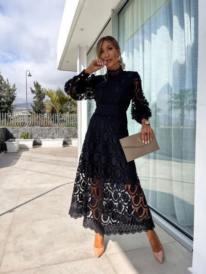 Bianca | Lace Bodycon Midi Dress
