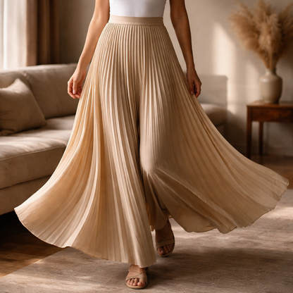 Simona | Pleated A-Line Skirt