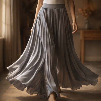 Simona | Pleated A-Line Skirt