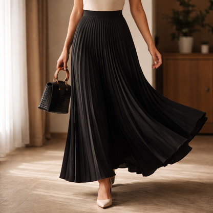 Simona | Pleated A-Line Skirt