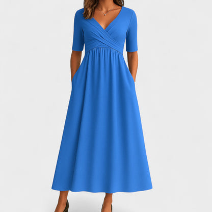 Ayla | V-Neck A-Line Midi Dress