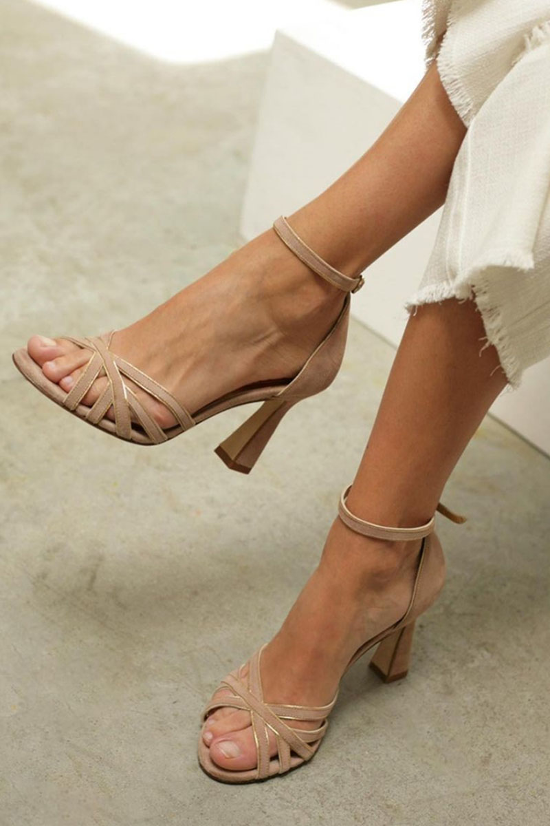 Delia | Peep-Toe Heeled Sandals
