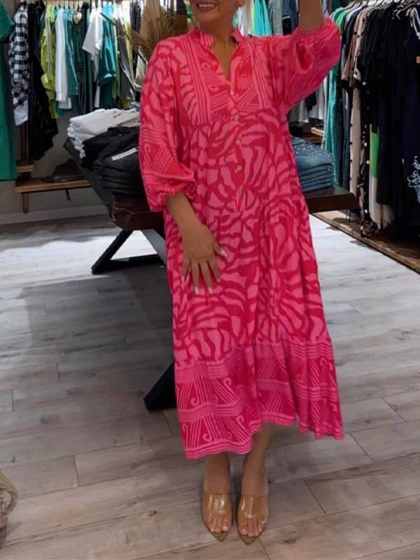 Rachel | V-neck dress with print