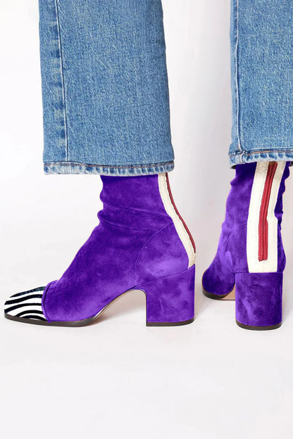 Bexley | Square-Toe Block Heel Boots