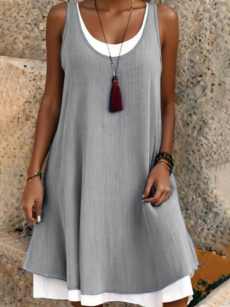 Tessa | Layered Sleeveless Mini Dress