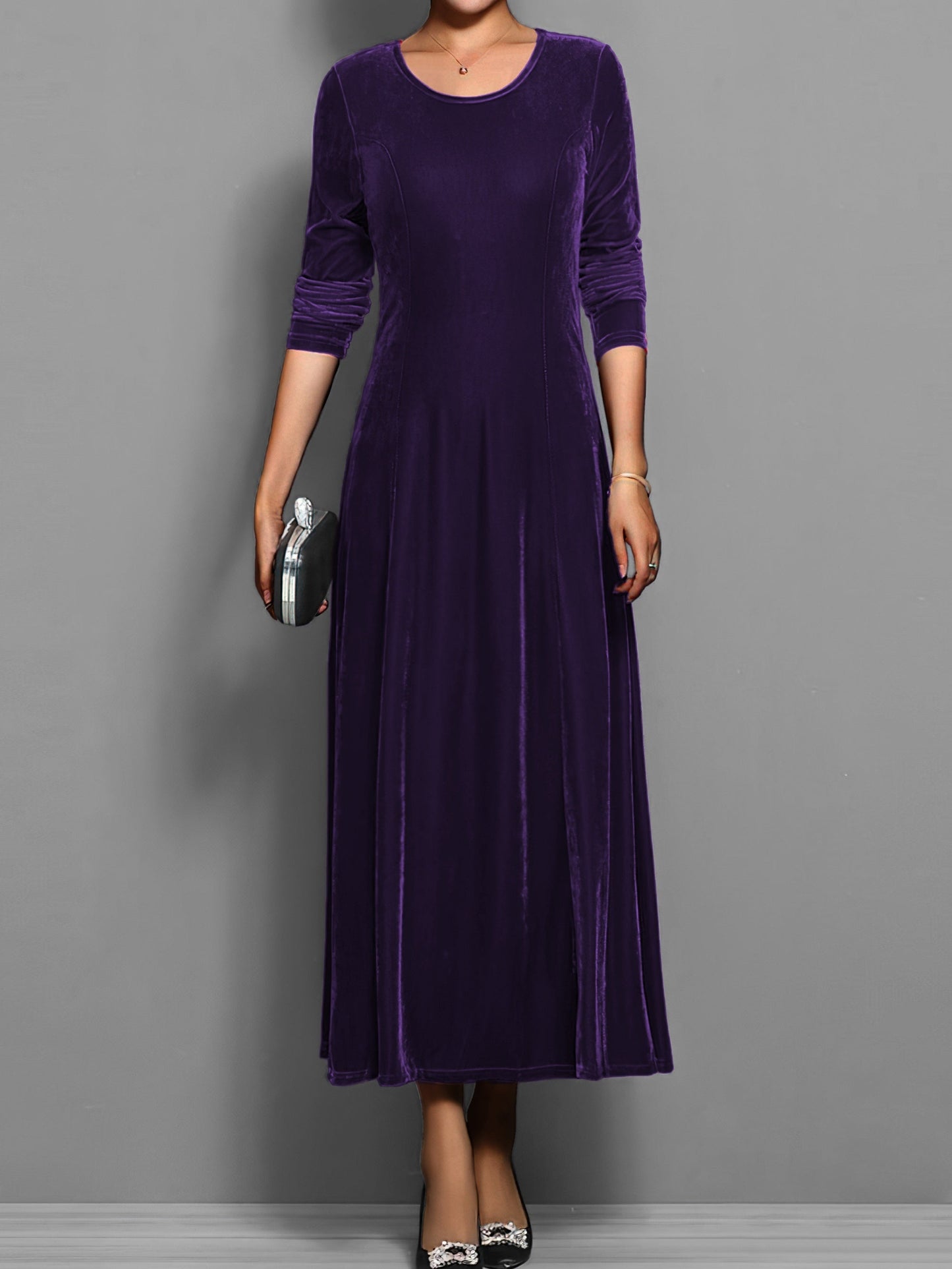 Adelheid | Soft A-Line Velvet Dress