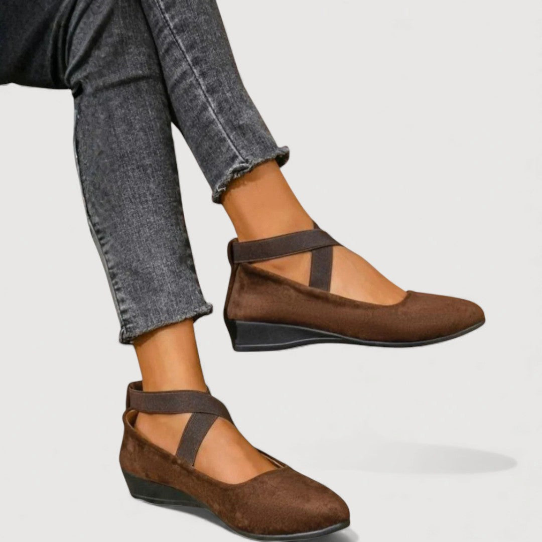Verity | Cross-Strap Comfort Flats