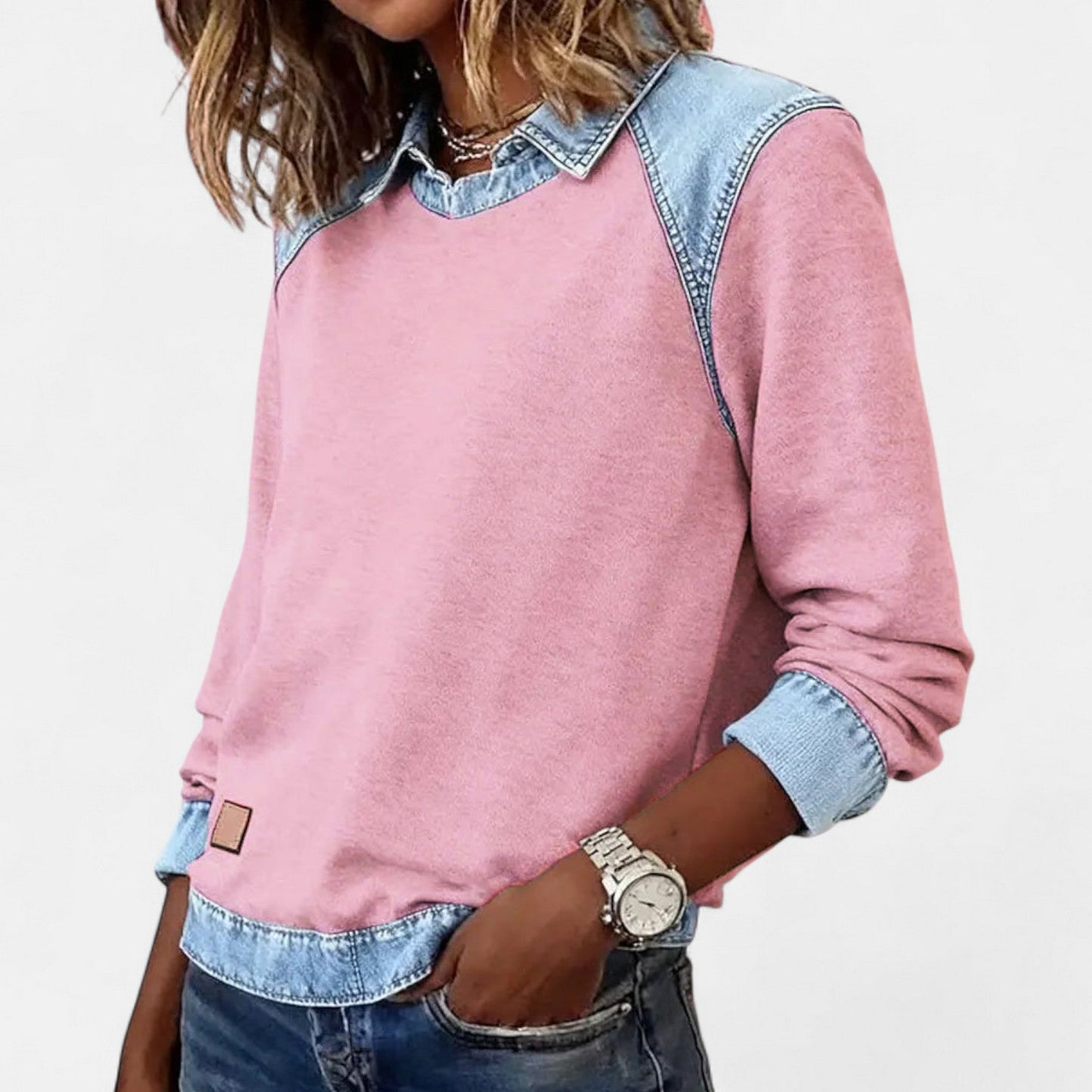 Fine-knit sweater shown across the colour range