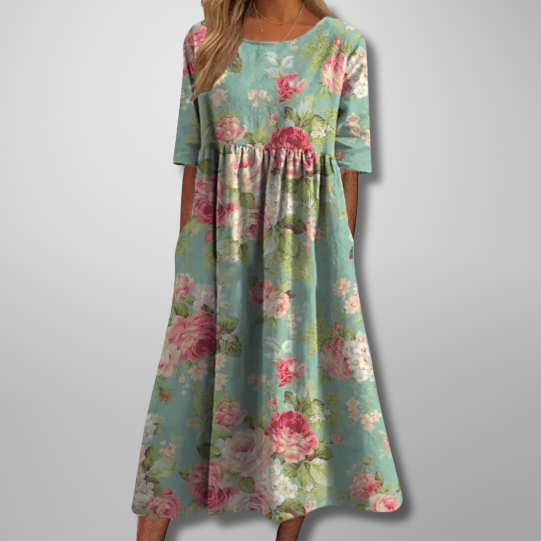 Giselle | Floral Summer Midi Dress