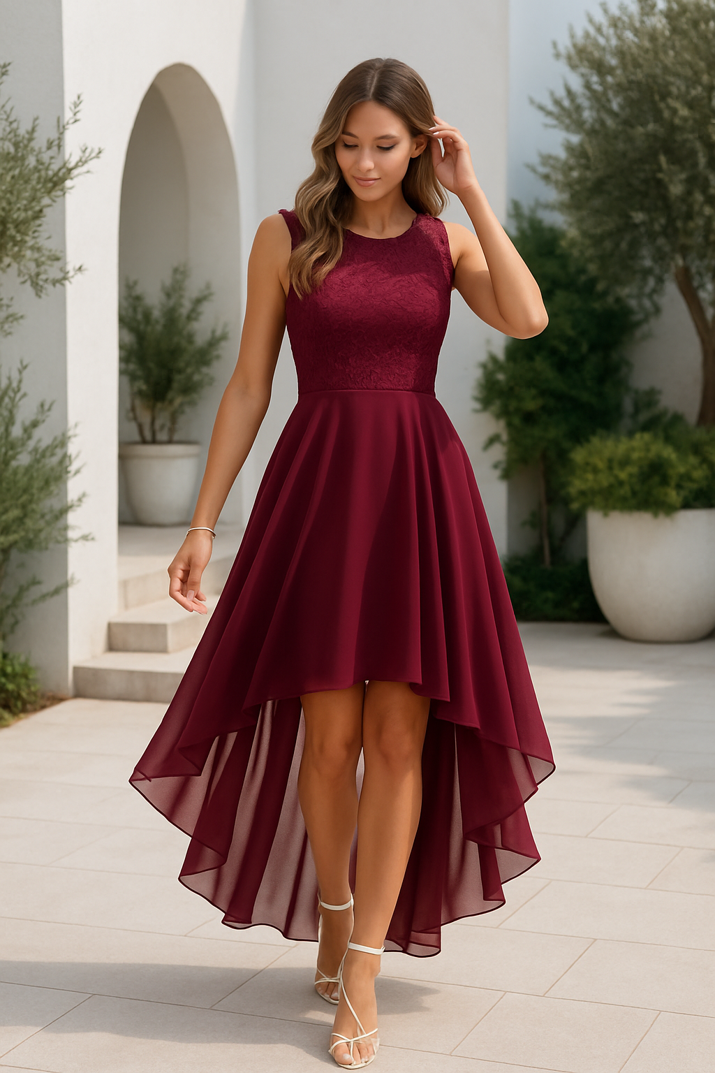 Marceline | High-Low Wedding Guest Dress