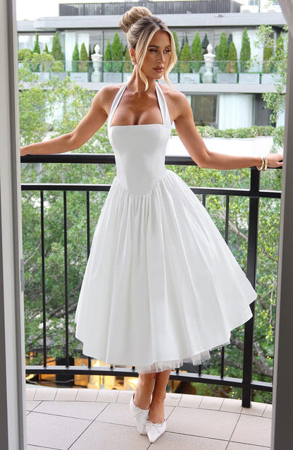 Sixtine | Halter Neck Midi Dress