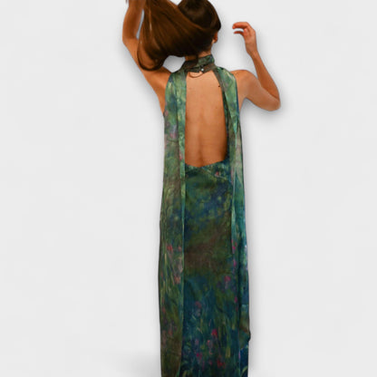 Elise | Floral High-Neck Maxi Dress