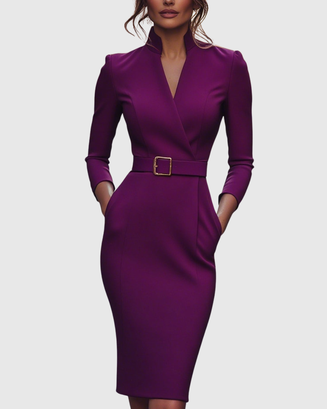 Maeve | Belted Wrap Midi Dress