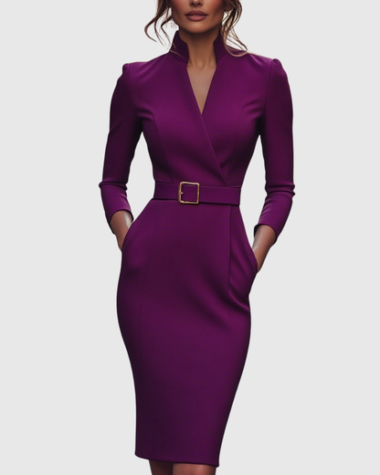 Maeve | Belted Wrap Midi Dress