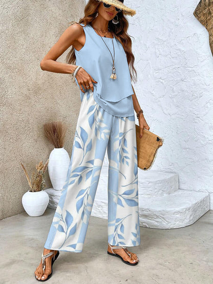 Abigail | Sleeveless Trouser Set