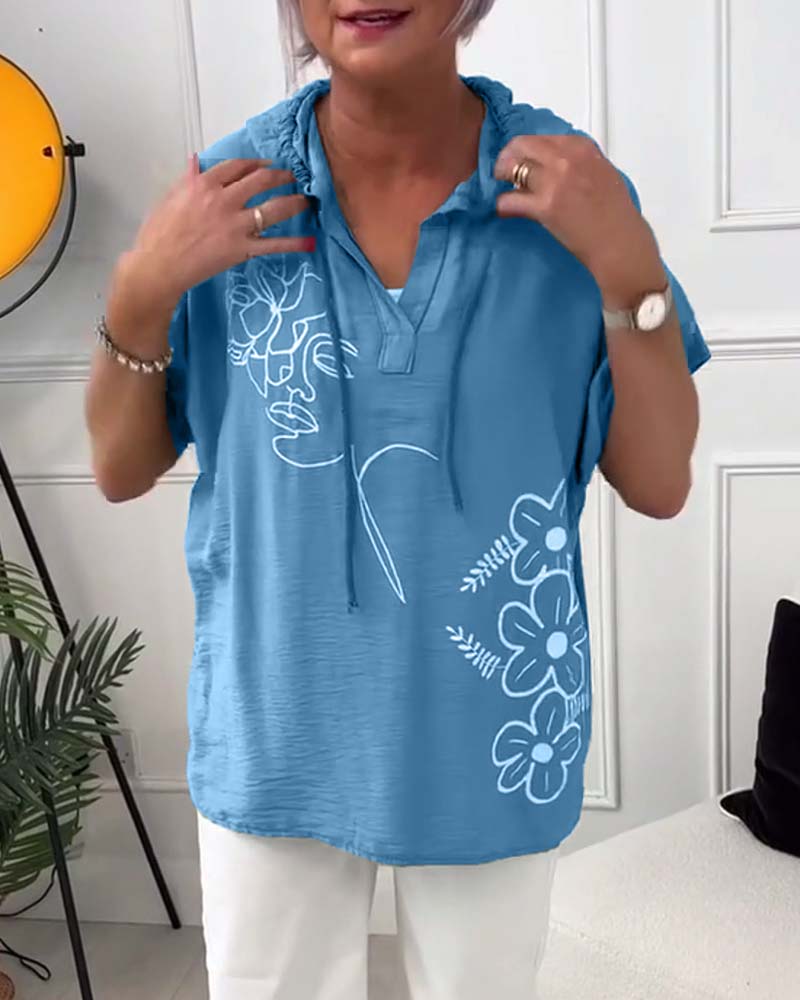 Esme | Floral Hooded Blouse