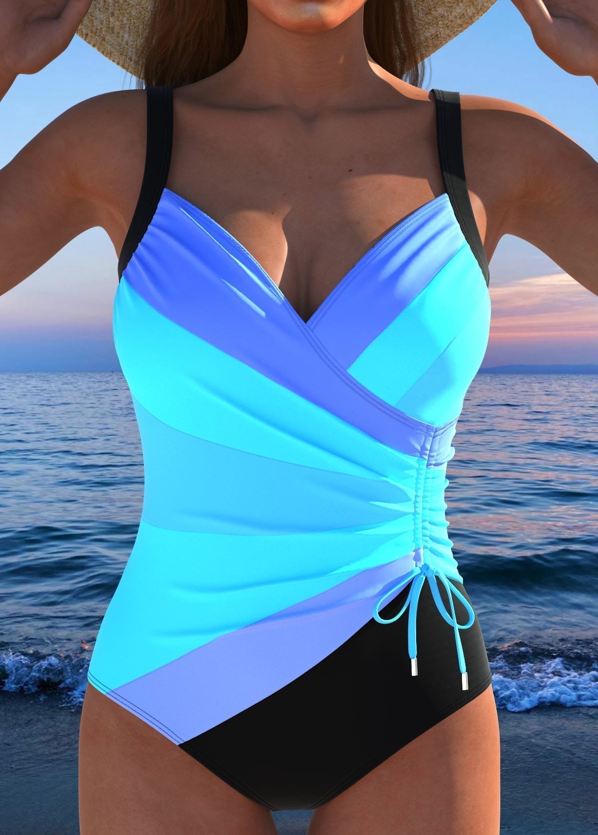 Annelies | Surplice Printed Swimsuit