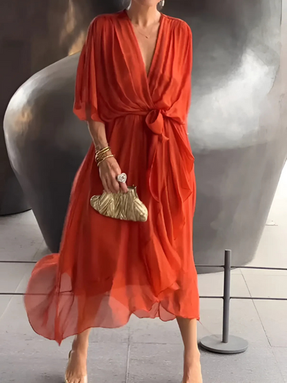 Liora | Wrap Midi Dress