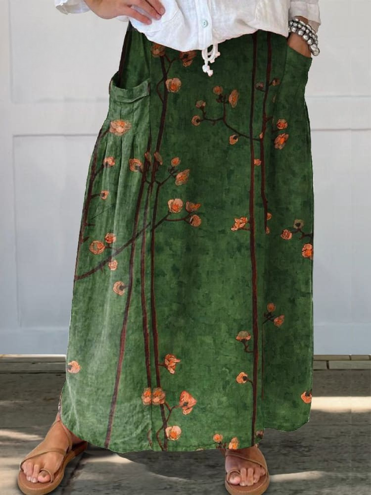 Maude | Floral Skirt with Pockets