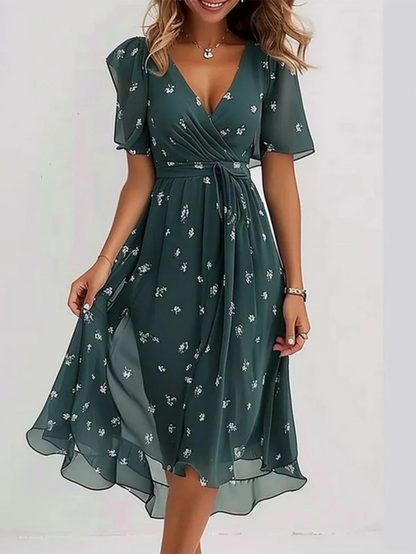 Marina | Printed Summer Midi Dress