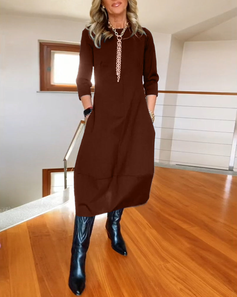 Roosmarijn | Tailored Smoothing Autumn Dress
