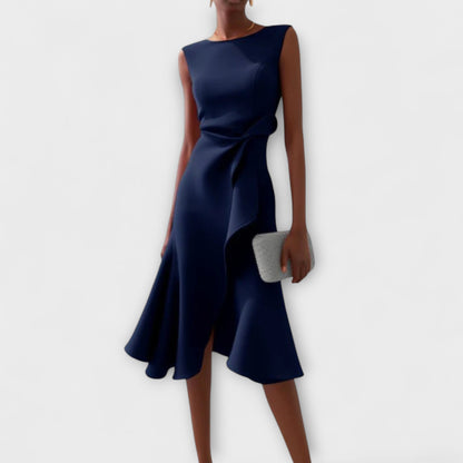 Darlene | Asymmetric Midi Cocktail Dress