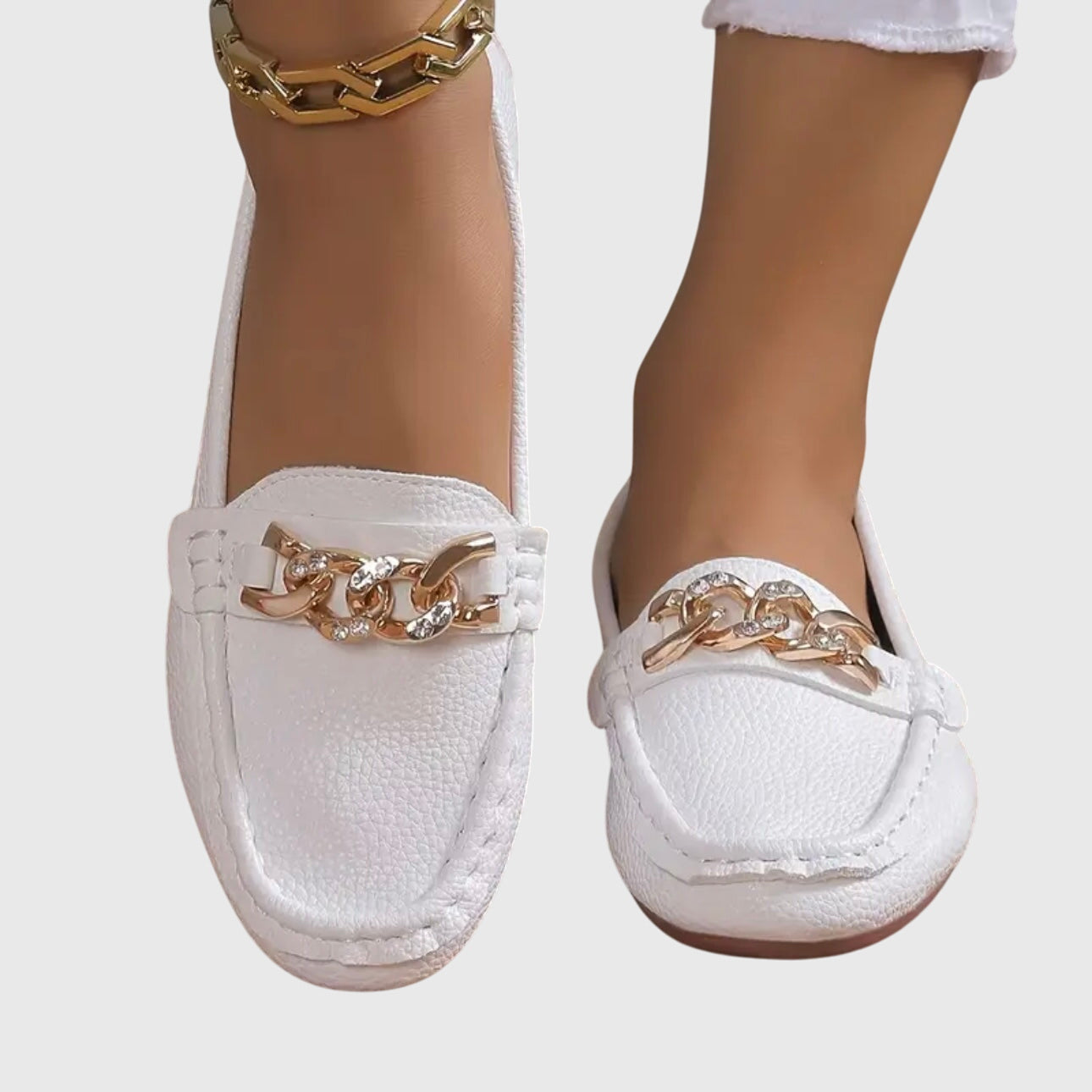 Delphine | Gold-Chain Loafers