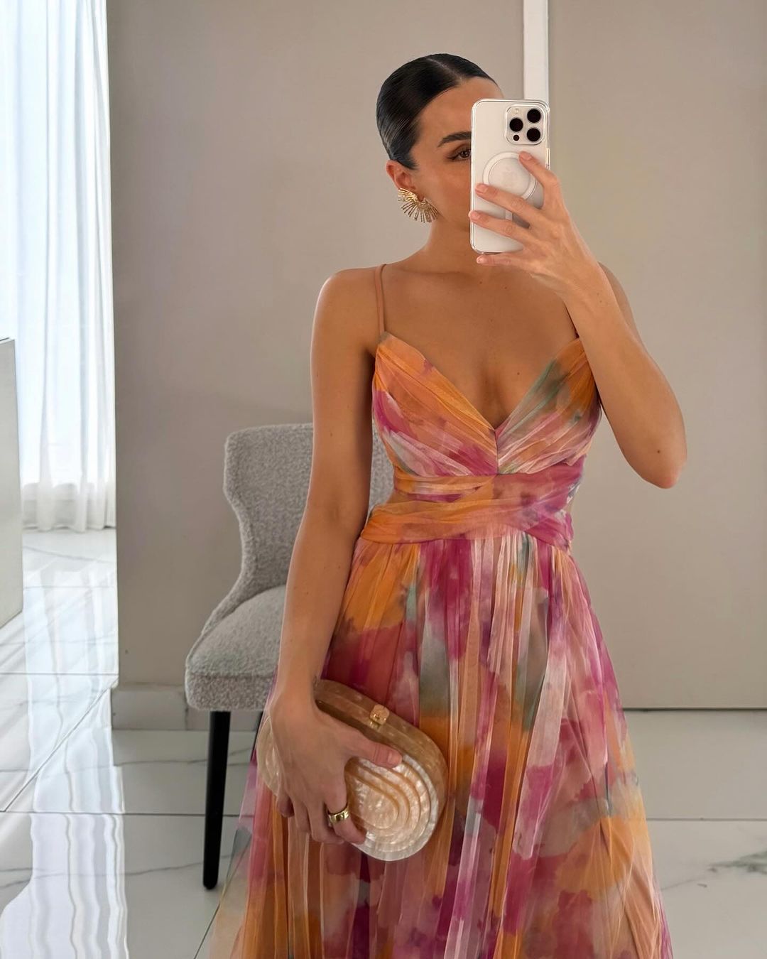 Aurélie | Floral Pleated Maxi Dress