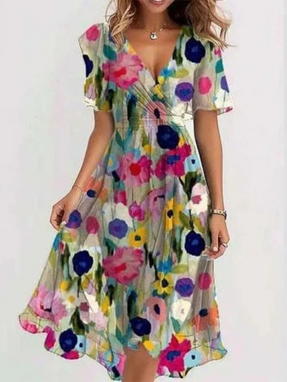 Marina | Printed Summer Midi Dress