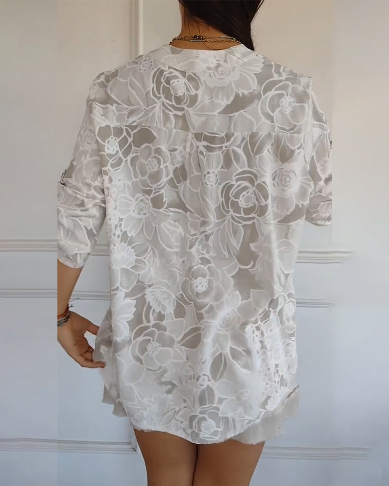 Rowella | Floral Button-Up Blouse