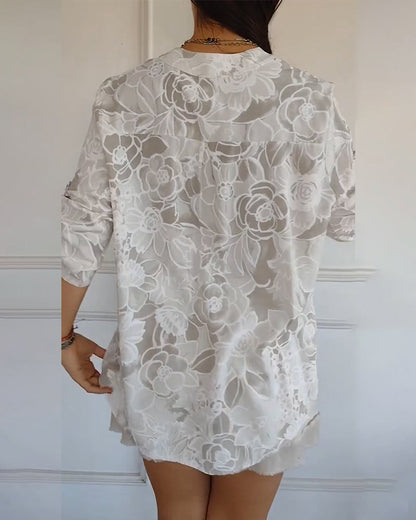 Rowella | Floral Button-Up Blouse
