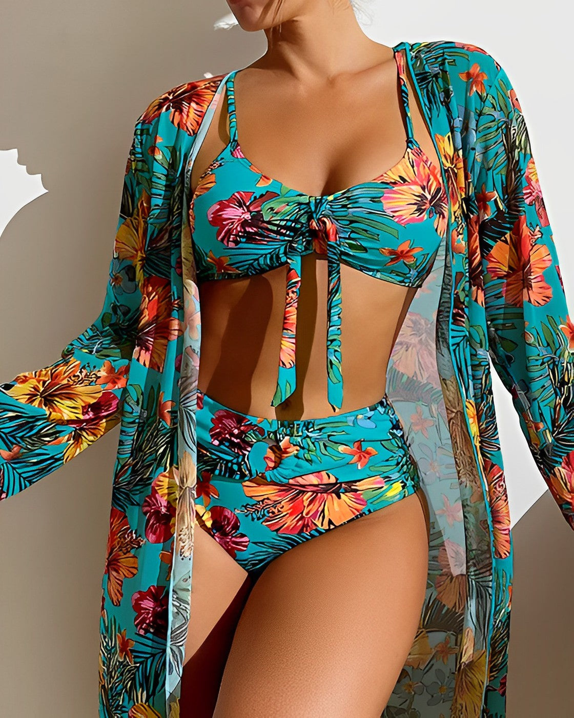 Soraya | Tropical Bikini Set with Cover-Up