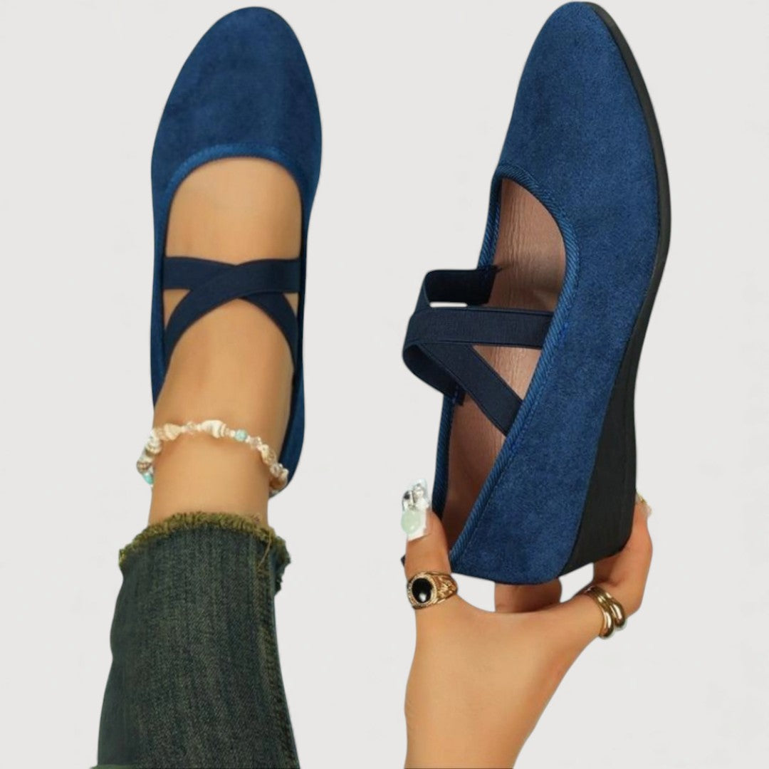 Verity | Cross-Strap Comfort Flats