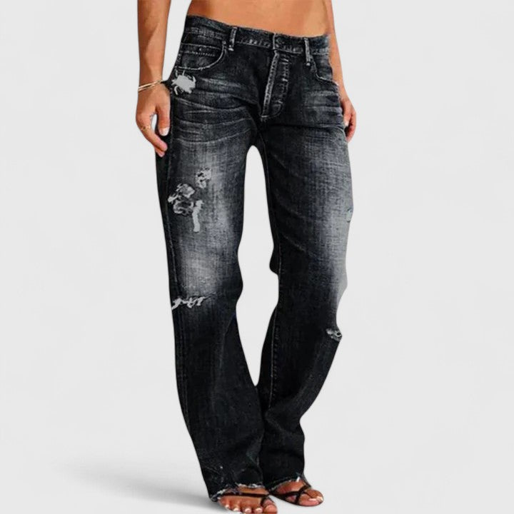 Sadie | Distressed Straight Leg Jeans