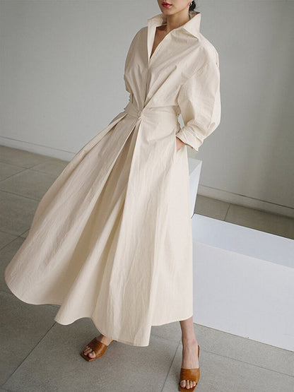 Collared dress shown from the side