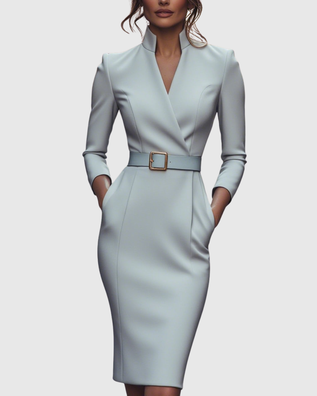 Maeve | Belted Wrap Midi Dress