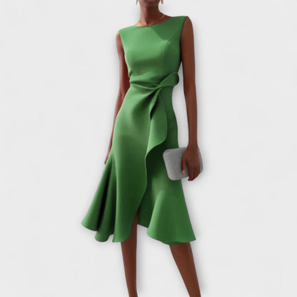 Darlene | Asymmetric Midi Cocktail Dress