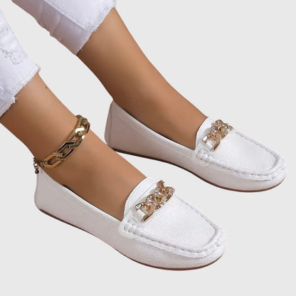 Delphine | Gold-Chain Loafers