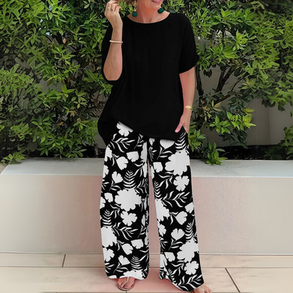Marina | Printed Wide-Leg Trouser Set