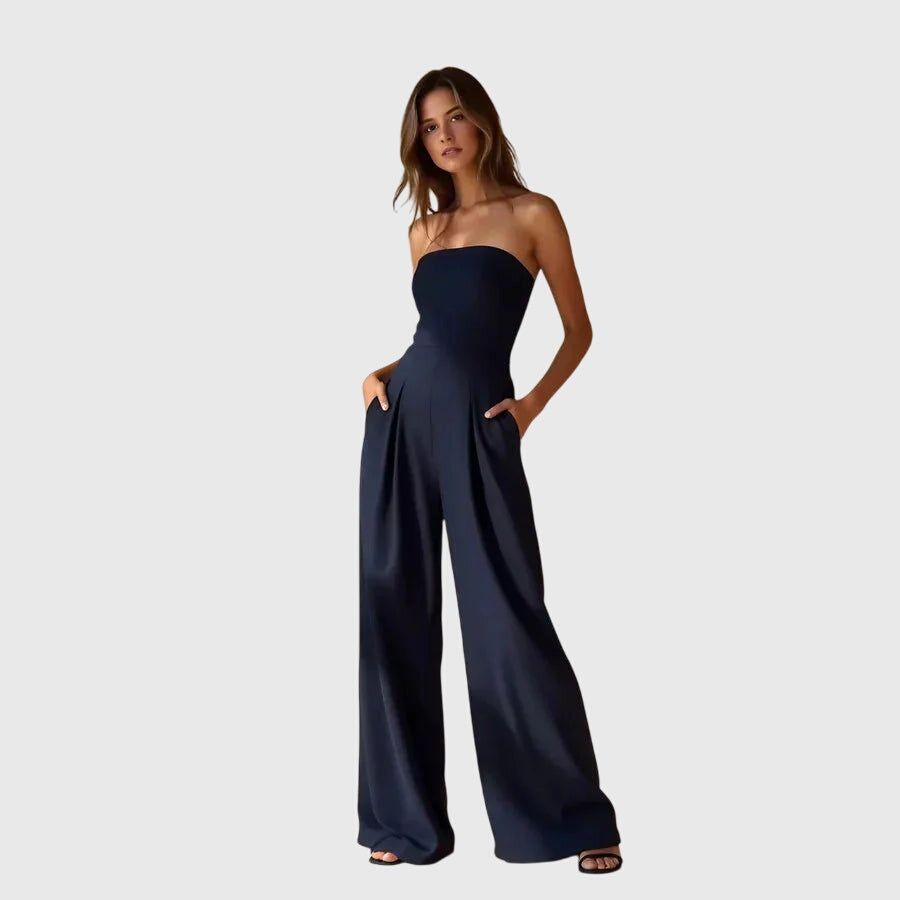 Nora | Strapless Wide Leg Jumpsuit