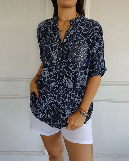 Rowella | Floral Button-Up Blouse