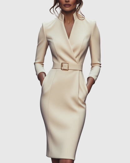 Maeve | Belted Wrap Midi Dress