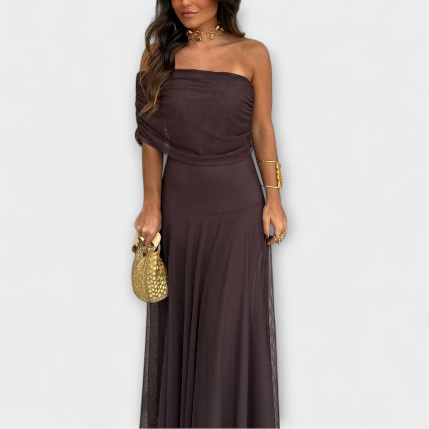 Avery | One-Shoulder Floral Maxi Dress