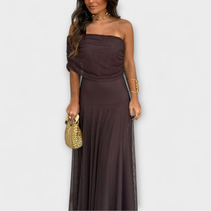 Avery | One-Shoulder Floral Maxi Dress