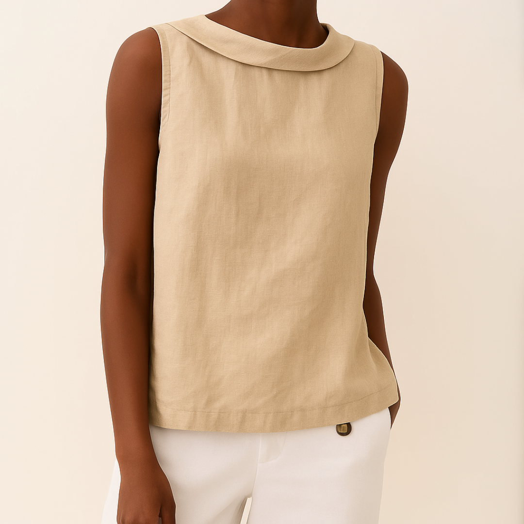 Maria | Sleeveless Roll-Neck Top