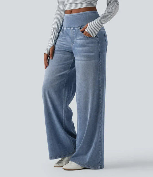 Petronella | Draped Wide-Leg Baggy Jeans