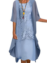 Camille | Chiffon-Sleeve Midi Dress