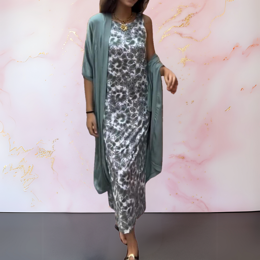 Azaria | Elegant Dress with Cardigan