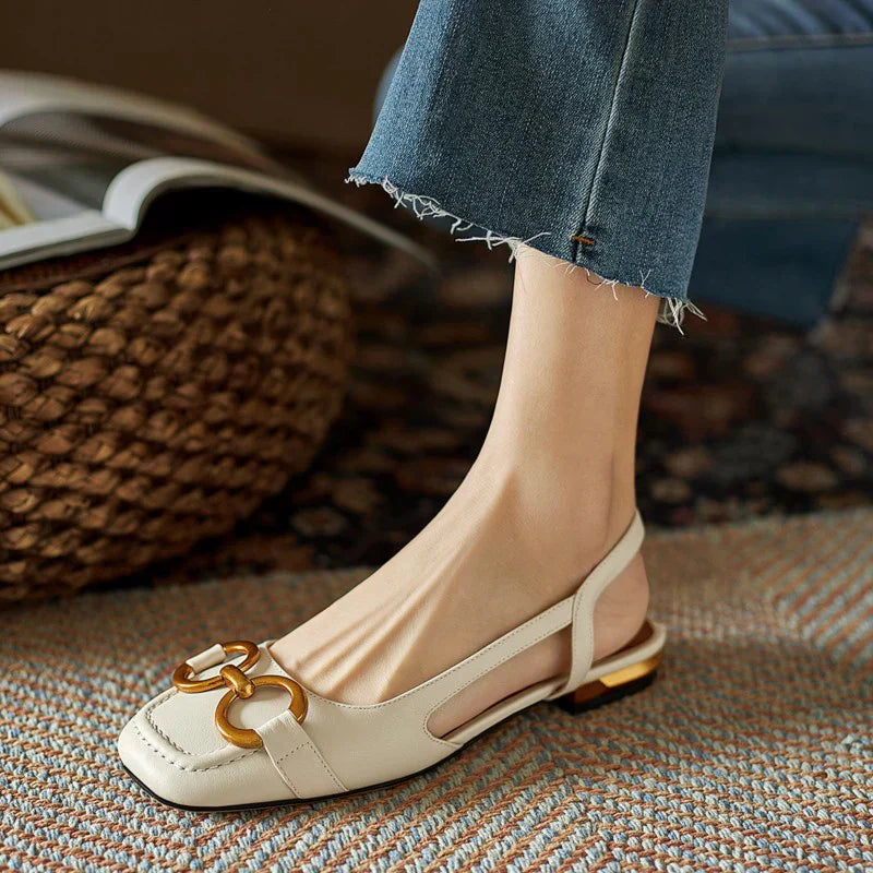 Sidonie | Square-Toe Slingback Flats