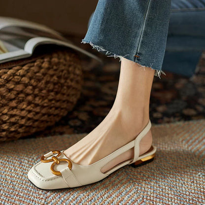 Sidonie | Square-Toe Slingback Flats